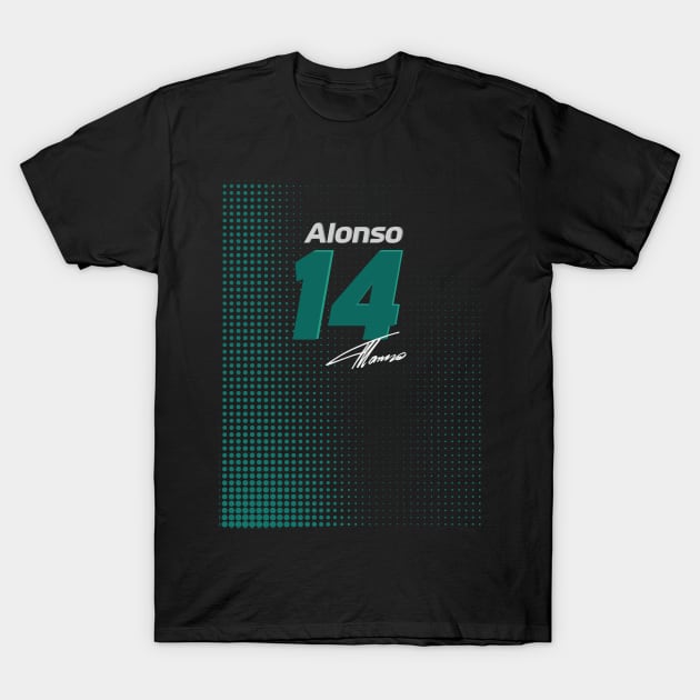 Alonso Two Time World Champion - Retro Design T-Shirt by F1  Studio7